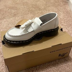 DR. MARTENS WHITE ADRIAN YS LOAFERS